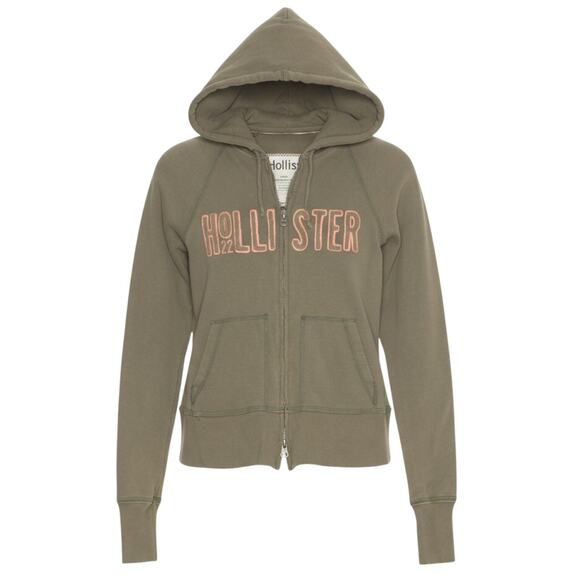 Hollister Jacket Hoodie Y2K Preppy Bella Swan Elena Gilbert Two Way Zip Medium - Picture 1 of 10